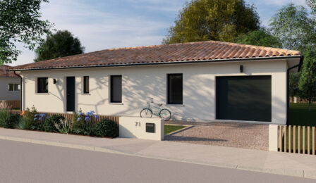 votre maison de 100m2 sur un terrain de 1250m2 sur la commune de Dirac au prix de 230000&euro; avec Alpha Constructions