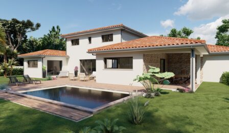 votre maison de 227m2 sur un terrain de 2100m2 sur la commune de Jonzac au prix de 450000&euro; avec Alpha Constructions