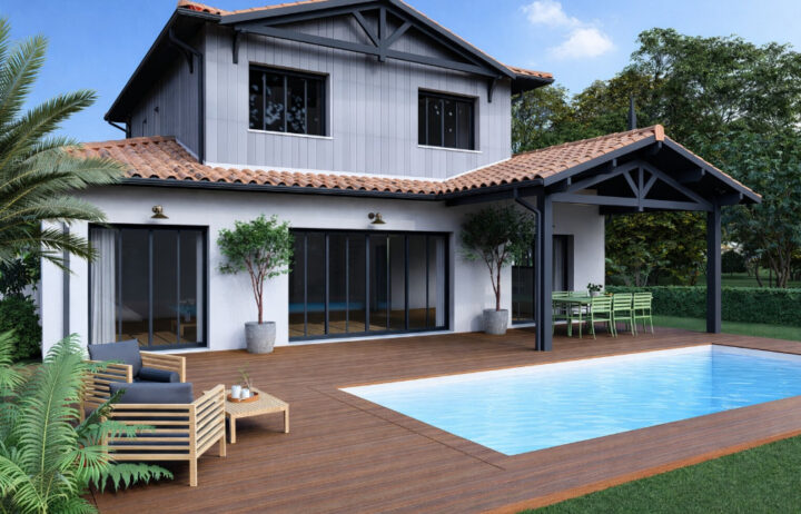 votre maison de 170m2 sur un terrain de 720m2 sur la commune de Lacanau au prix de 750000€ avec Alpha Constructions