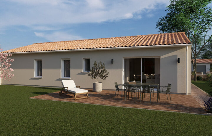 votre maison de 100m2 sur un terrain de 1160m2 sur la commune de Lanzac au prix de 255000€ avec Alpha Constructions