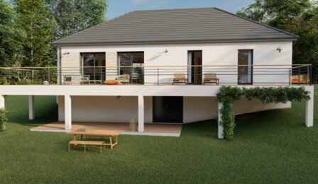 votre maison de 100m2 sur un terrain de 1200m2 sur la commune de Lissac-sur-Couze au prix de 461000&euro; avec Alpha Constructions