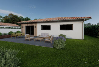 votre maison de 90m2 sur un terrain de 569m2 sur la commune de Meursac au prix de 242900&euro; avec Alpha Constructions