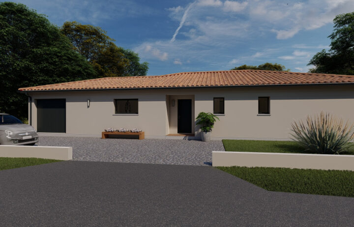 votre maison de 120m2 sur un terrain de 1500m2 sur la commune de Notre-Dame-de-Sanilhac au prix de 290000€ avec Alpha Constructions