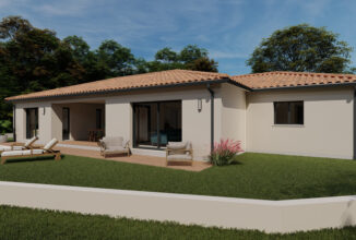 votre maison de 120m2 sur un terrain de 1500m2 sur la commune de Notre-Dame-de-Sanilhac au prix de 290000&euro; avec Alpha Constructions