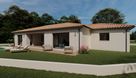 votre maison de 120m2 sur un terrain de 1500m2 sur la commune de Notre-Dame-de-Sanilhac au prix de 290000&euro; avec Alpha Constructions