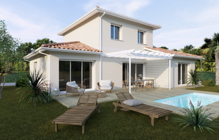 votre maison de 120m2 sur un terrain de 540m2 sur la commune de Pessac au prix de 488750&euro; avec Alpha Constructions