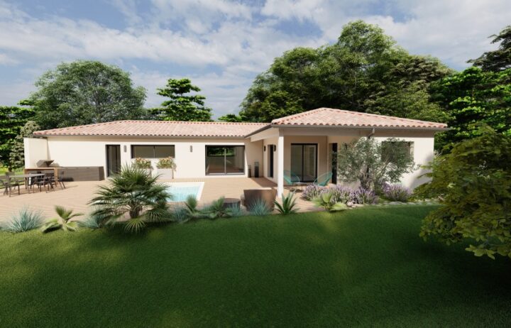 votre maison de 130m2 sur un terrain de 480m2 sur la commune de Pessac au prix de 500625&euro; avec Alpha Constructions