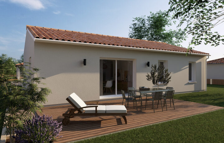 votre maison de 90m2 sur un terrain de 709m2 sur la commune de Pont-du-Casse au prix de 205200&euro; avec Alpha Constructions
