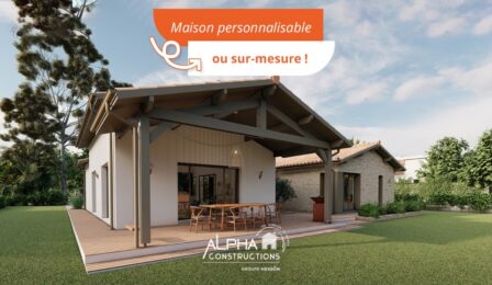 votre maison de 128m2 sur un terrain de 1200m2 sur la commune de Portets au prix de 416000&euro; avec Alpha Constructions