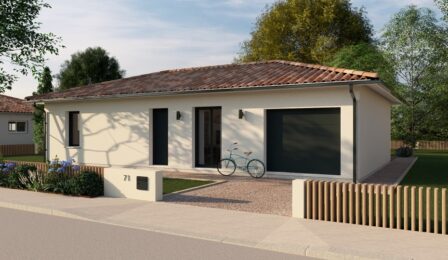 votre maison de 100m2 sur un terrain de 590m2 sur la commune de Portets au prix de 266420&euro; avec Alpha Constructions