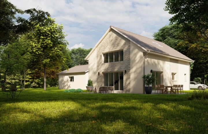 votre maison de 109m2 sur un terrain de 14000m2 sur la commune de Saint-Mexant au prix de 396000€ avec Alpha Constructions