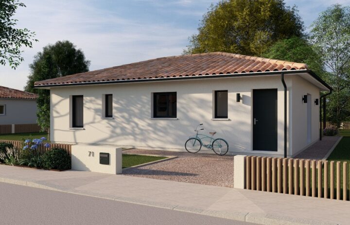 votre maison de 90m2 sur un terrain de 705m2 sur la commune de Saint-Michel-de-Rieufret au prix de 276000€ avec Alpha Constructions
