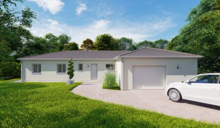 votre maison de 111m2 sur un terrain de 1100m2 sur la commune de Saint-Pantaléon-de-Larche au prix de 395000&euro; avec Alpha Constructions