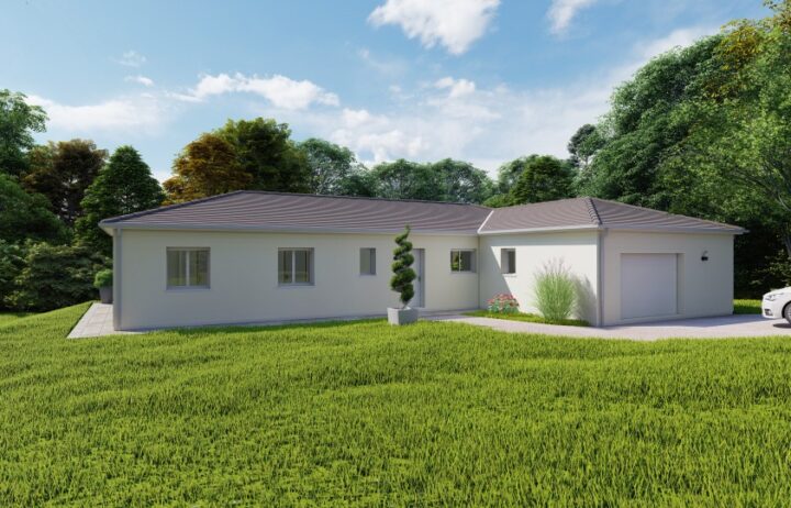 votre maison de 111m2 sur un terrain de 1100m2 sur la commune de Saint-Pantaléon-de-Larche au prix de 395000€ avec Alpha Constructions