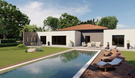 votre maison de 220m2 sur un terrain de 2357m2 sur la commune de Saint-Quentin-de-Baron au prix de 806000&euro; avec Alpha Constructions
