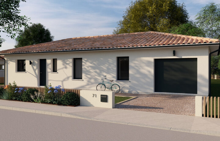 votre maison de 100m2 sur un terrain de 1200m2 sur la commune de Sarlat-la-Canéda au prix de 187600€ avec Alpha Constructions