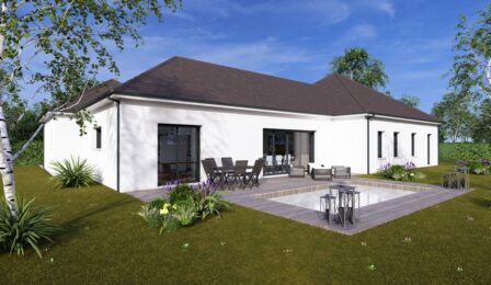 votre maison de 170m2 sur un terrain de 1400m2 sur la commune de Ussac au prix de 589000&euro; avec Alpha Constructions