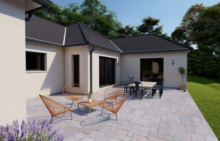votre maison de 145m2 sur un terrain de 1400m2 sur la commune de Ussac au prix de 439000€ avec Alpha Constructions