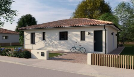 votre maison de 90m2 sur un terrain de 650m2 sur la commune de Villenave-de-Rions au prix de 199542&euro; avec Alpha Constructions