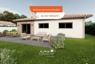 votre maison de 86m2 sur un terrain de 650m2 sur la commune de Villenave-de-Rions au prix de 224528&euro; avec Alpha Constructions