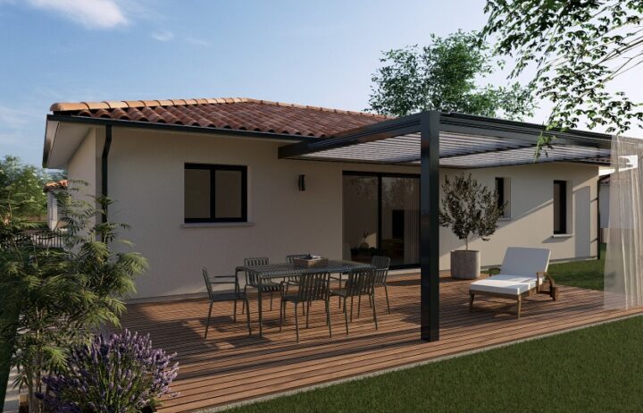 votre maison de 90m2 sur un terrain de 650m2 sur la commune de Villenave-de-Rions au prix de 199542€ avec Alpha Constructions