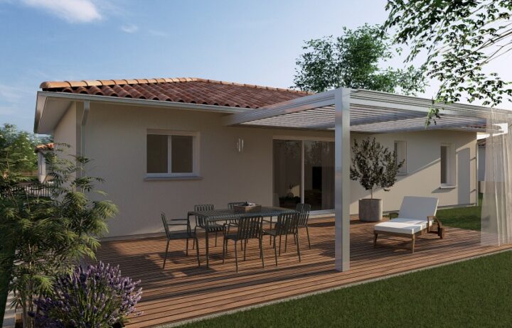 votre maison de 100m2 sur un terrain de 850m2 sur la commune de Villenave-de-Rions au prix de 210245€ avec Alpha Constructions