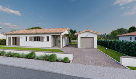 votre maison de 90m2 sur un terrain de 850m2 sur la commune de Villenave-de-Rions au prix de 233413&euro; avec Alpha Constructions