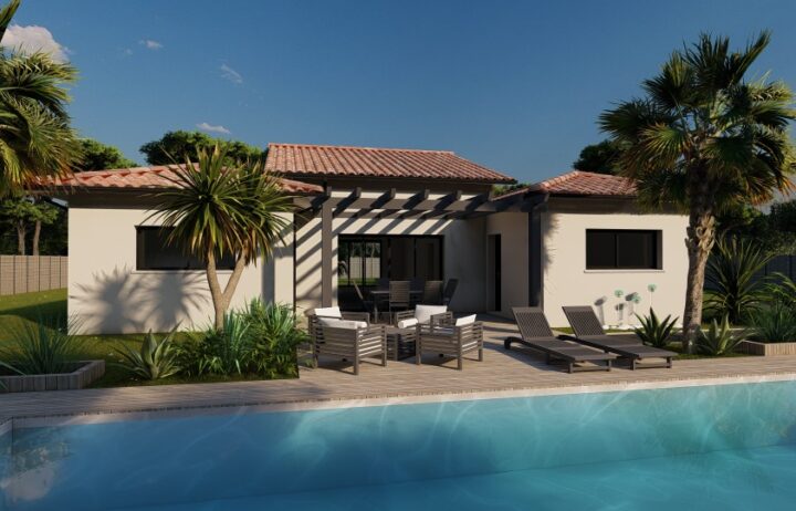 votre maison de 148m2 sur un terrain de 900m2 sur la commune de Coutras au prix de 364000€ avec Alpha Constructions