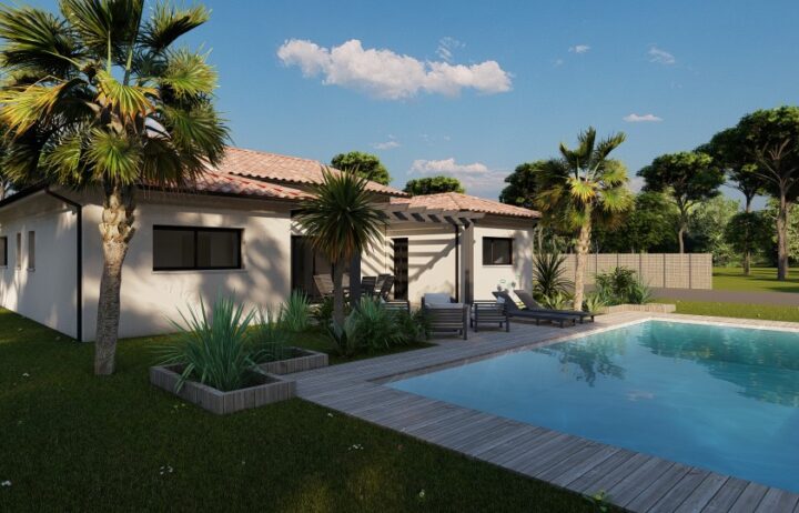 votre maison de 148m2 sur un terrain de 900m2 sur la commune de Coutras au prix de 364000€ avec Alpha Constructions