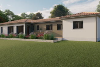 votre maison de 128m2 sur un terrain de 1160m2 sur la commune de Hostens au prix de 447587&euro; avec Alpha Constructions