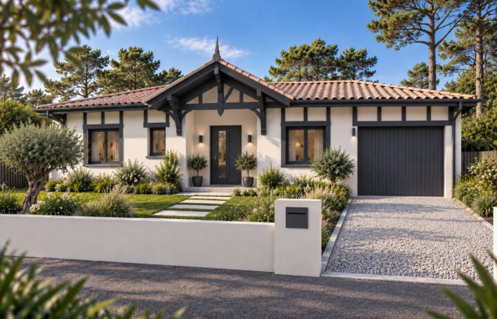 votre maison de 120m2 sur un terrain de 790m2 sur la commune de Lugos au prix de 399950&euro; avec Alpha Constructions