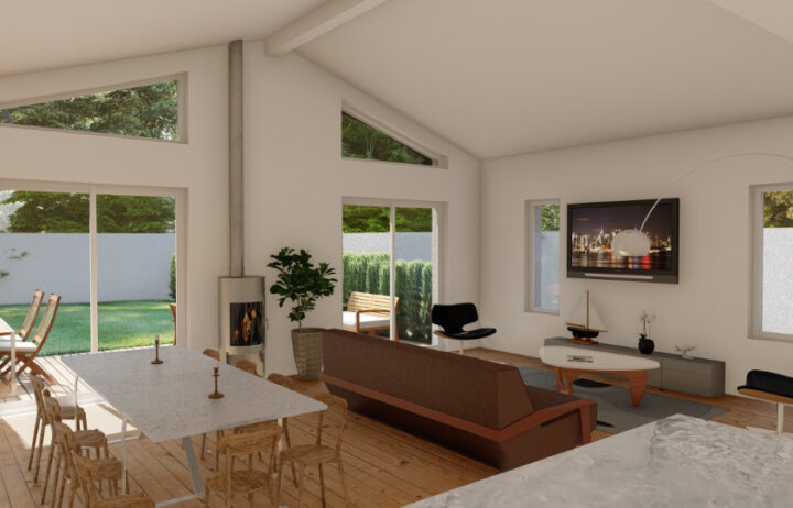 votre maison de 160m2 sur un terrain de 529m2 sur la commune de Salles au prix de 589300€ avec Alpha Constructions