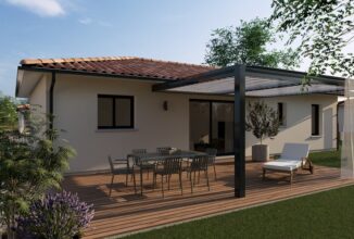 votre maison de 70m2 sur un terrain de 500m2 sur la commune de Salles au prix de 311300&euro; avec Alpha Constructions