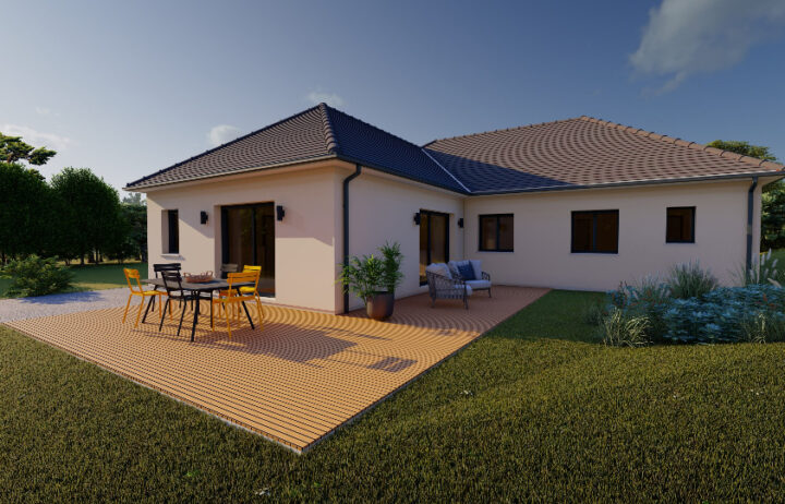 votre maison de 125m2 sur un terrain de 1000m2 sur la commune de Varetz au prix de 335000€ avec Alpha Constructions